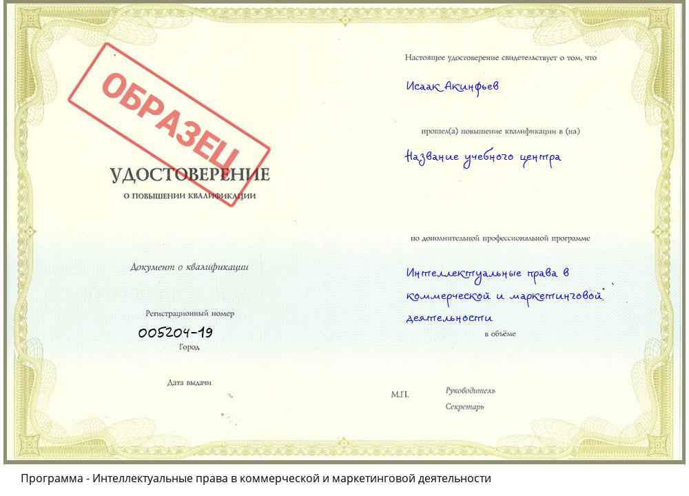 Интеллектуальные права в коммерческой и маркетинговой деятельности Владивосток