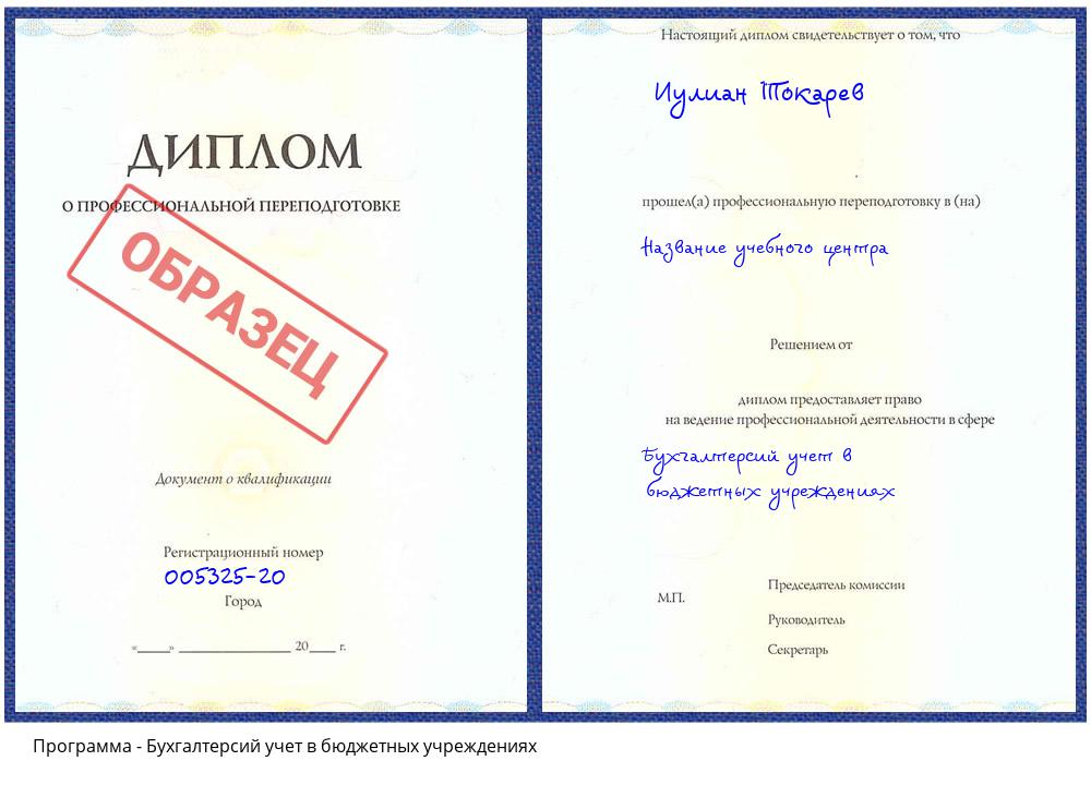 Бухгалтерсий учет в бюджетных учреждениях Владивосток