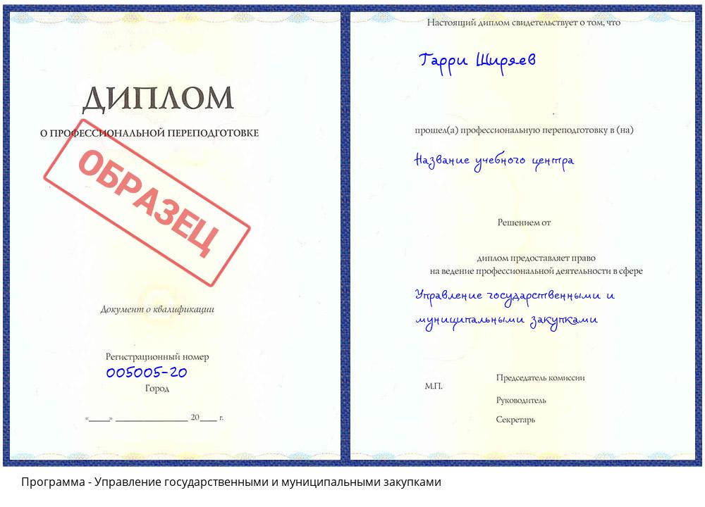 Управление государственными и муниципальными закупками Владивосток