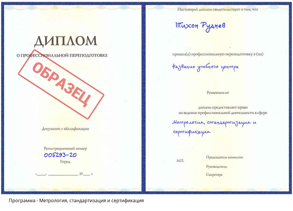 Метрология, стандартизация и сертификация Владивосток