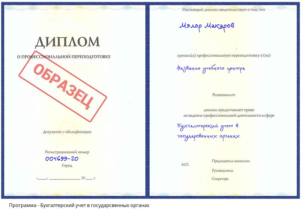 Бухгалтерский учет в государсвенных органах Владивосток