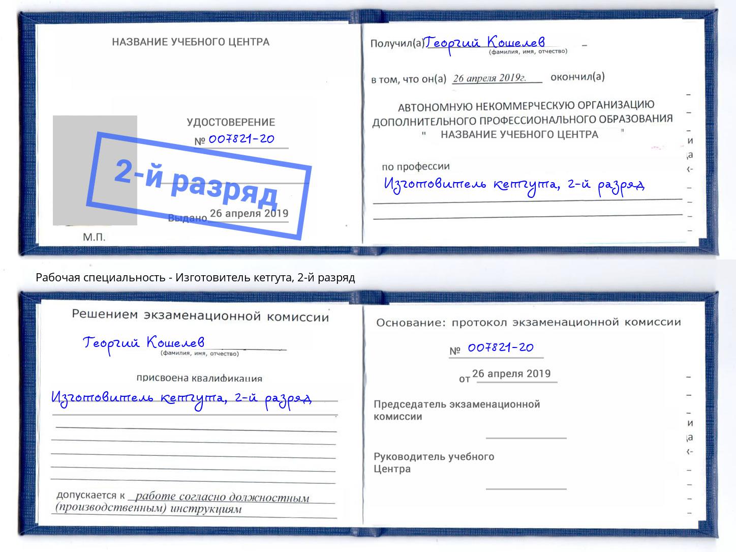 корочка 2-й разряд Изготовитель кетгута Владивосток
